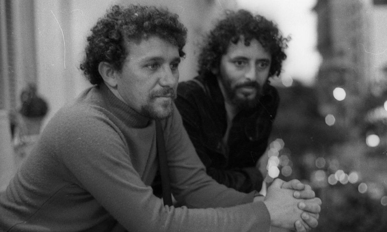 Vital Farias ao lado do compositor e parceiro Geraldo Azevedo, na década de 1970 
