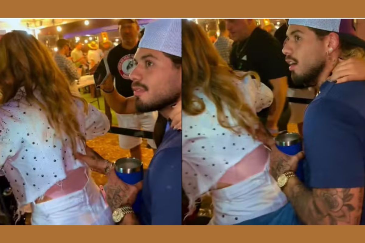 Zé Felipe curte Barretos na garupa de moto de cantora