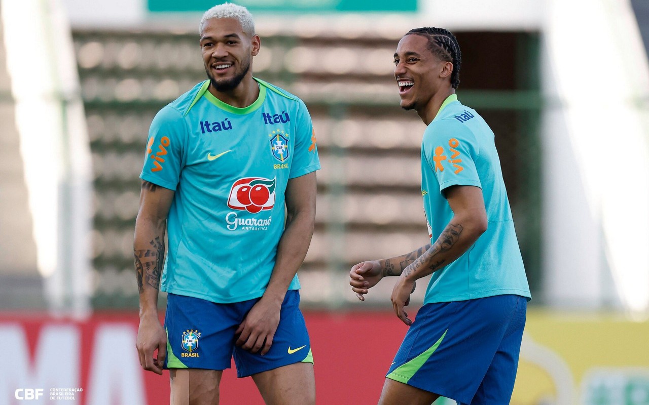João Pedro treinou entre os titulares e deve aparecer na escalação da Seleção (Foto: Rafael Ribeiro/CBF)
