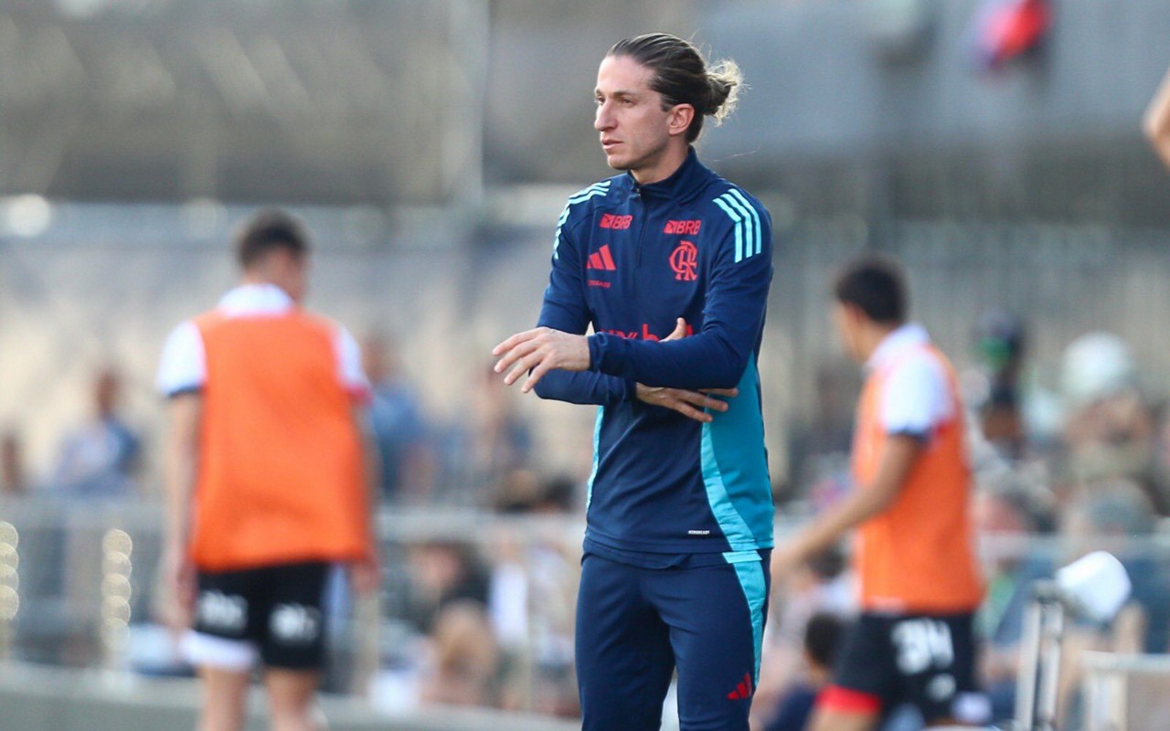 Filipe Luís durante jogo do Flamengo (Foto: Gilvan de Souza/CRF)