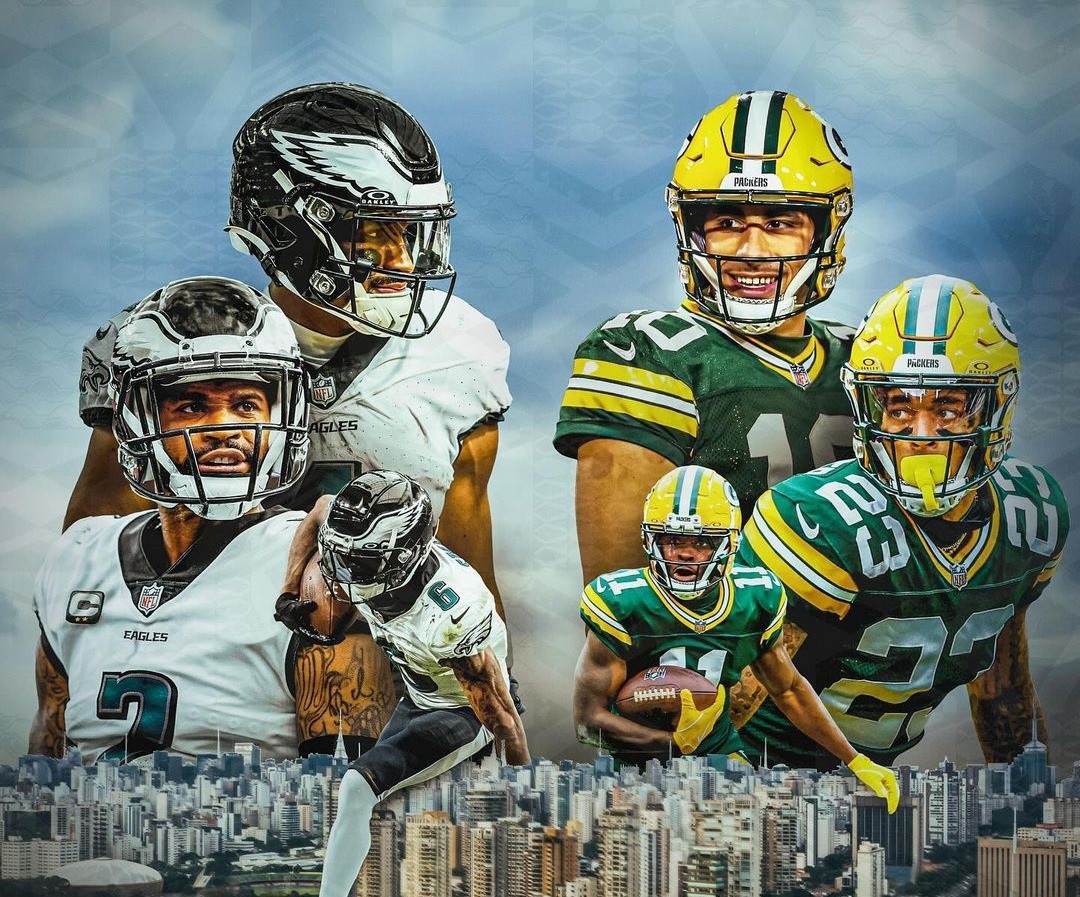 Packers x Eagles jogam partida da NFL nesta sexta em São Paulo