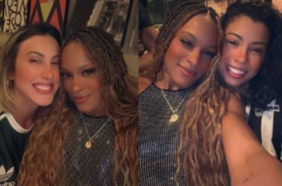 Rebeca Andrade com Pri Daroid e Carolana
