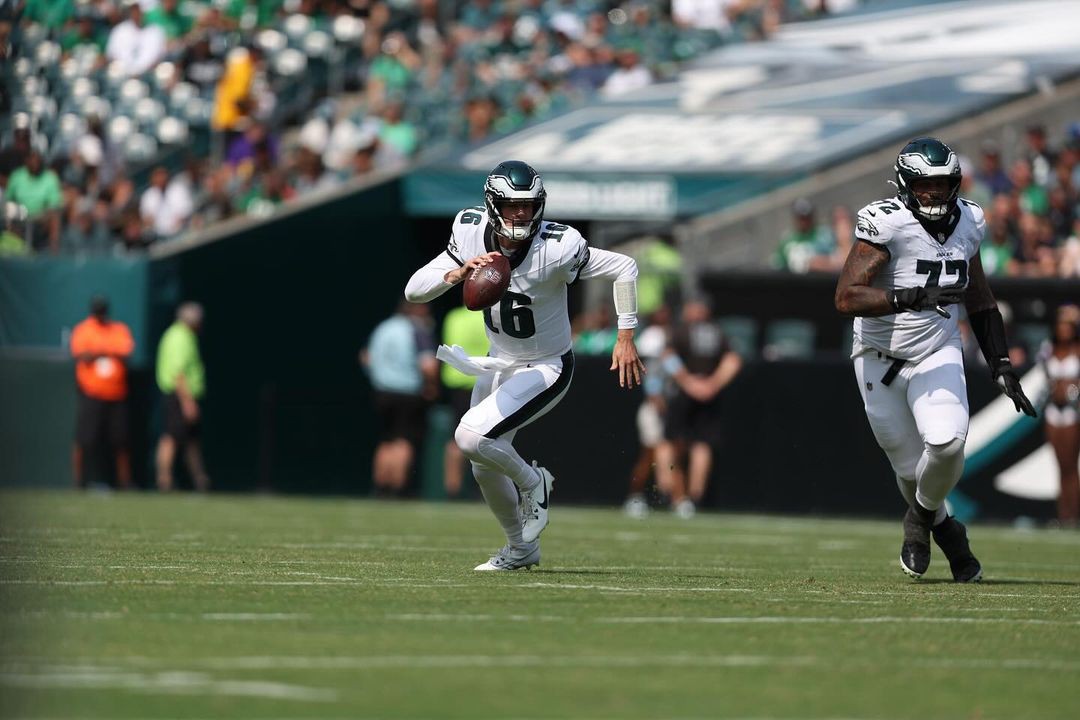 Tanner McKee, quarterback do Philadelphia Eagles, da NFL