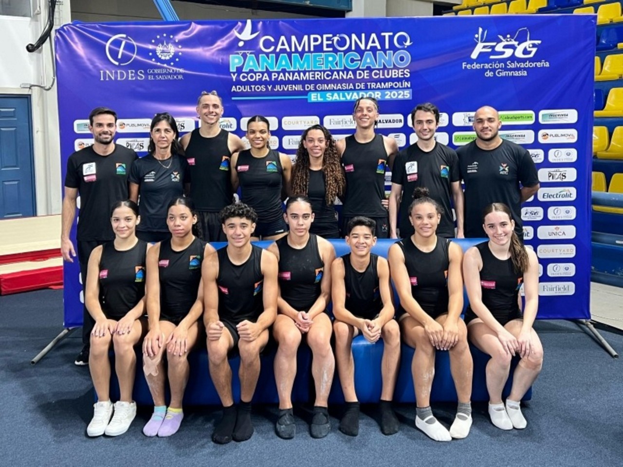 Ginastas brilharam no Campeonato Pan-Americano de Ginástica de Trampolim, realizado em San Salvador, capital de El Salvador
