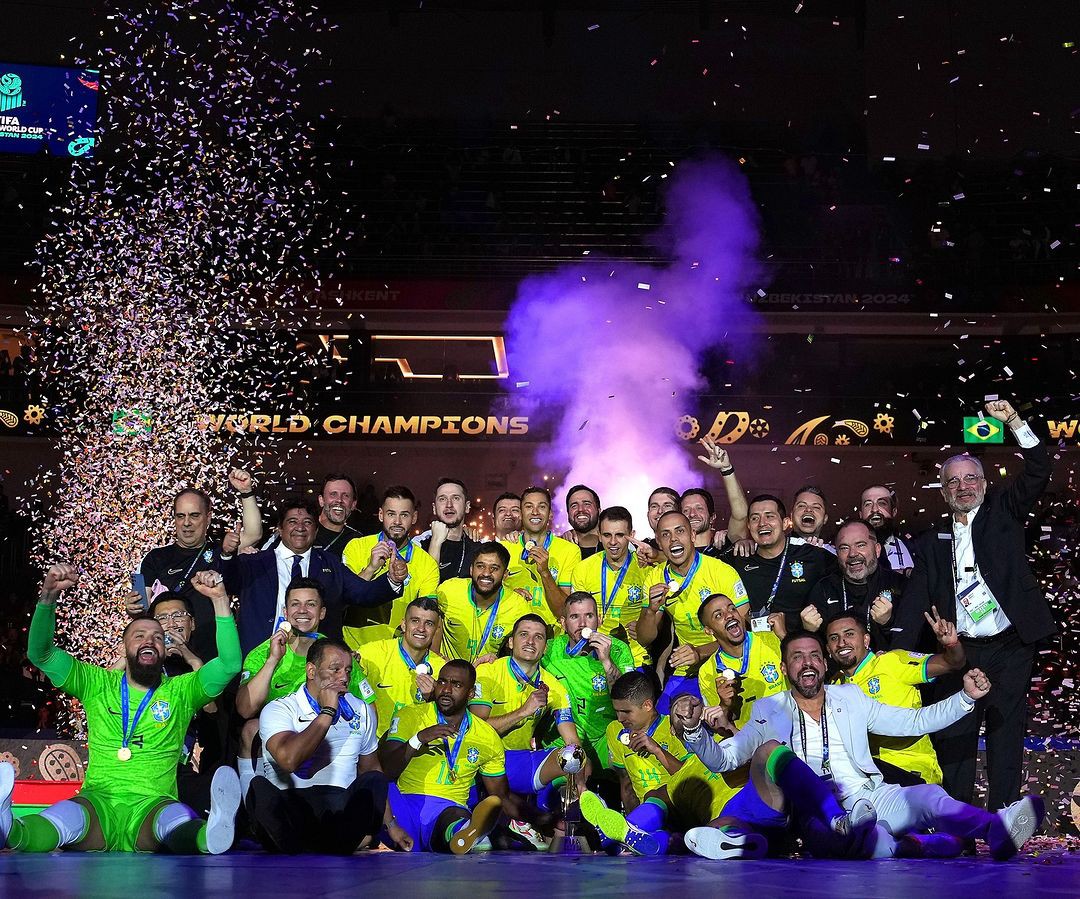 Seleção brasileira de futsal conquistou o hexacampeonato na Copa do Mundo de 2024