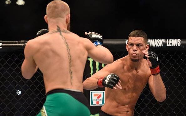 Nate Diaz no octógono em 2016 (Foto: Divulgação/UFC)