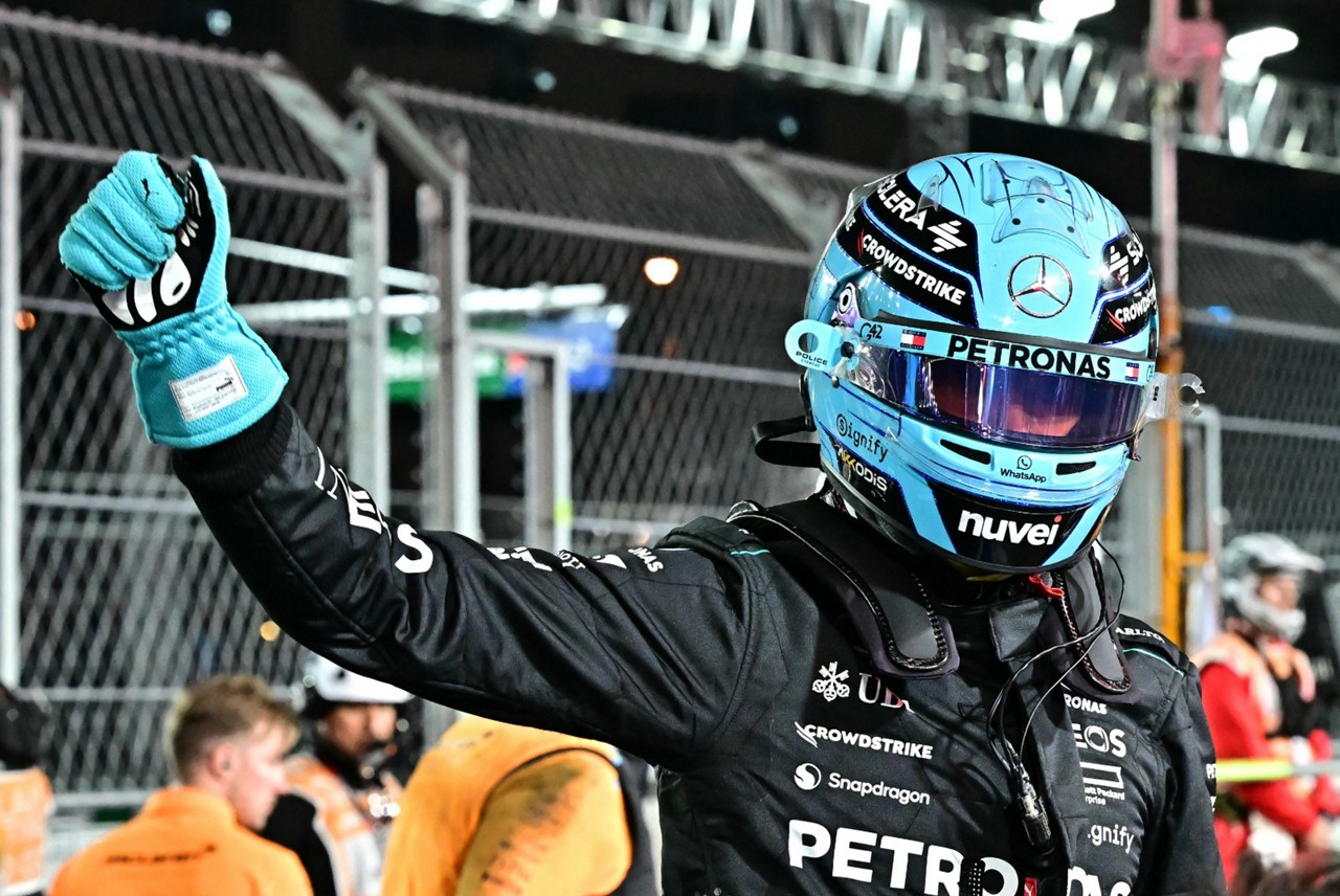 George Russell tem a pole position do GP de Las Vegas