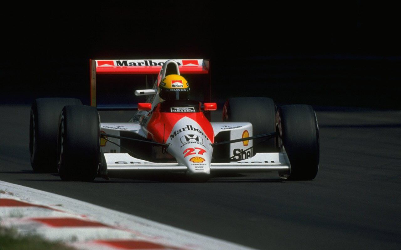 Ayrton Senna, em 1990, no Grande Prêmio da Itália (Foto: Acervo Lance!)