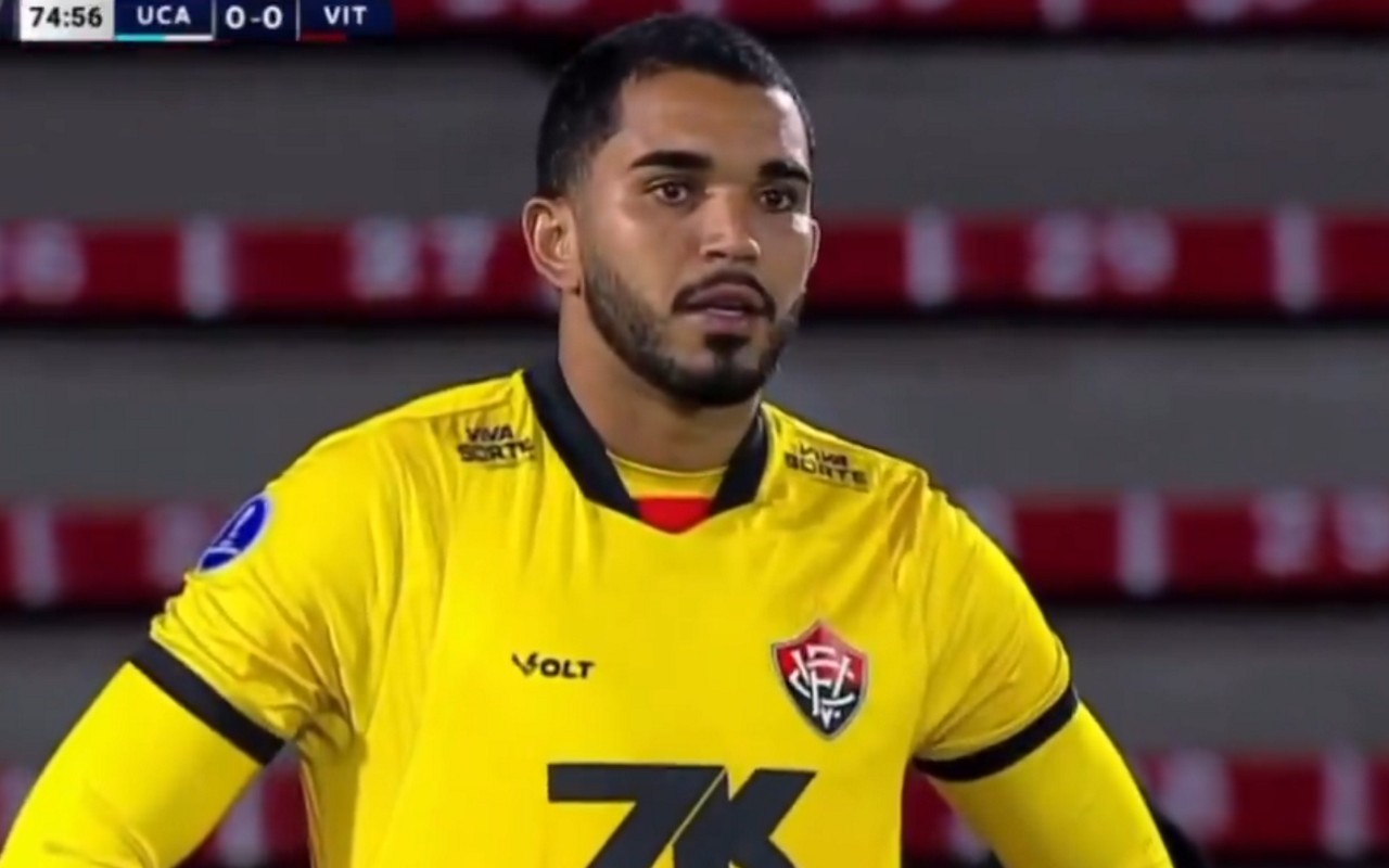 Lucas Arcanjo falhou na eliminação do Vitória (Foto: Reprodução)