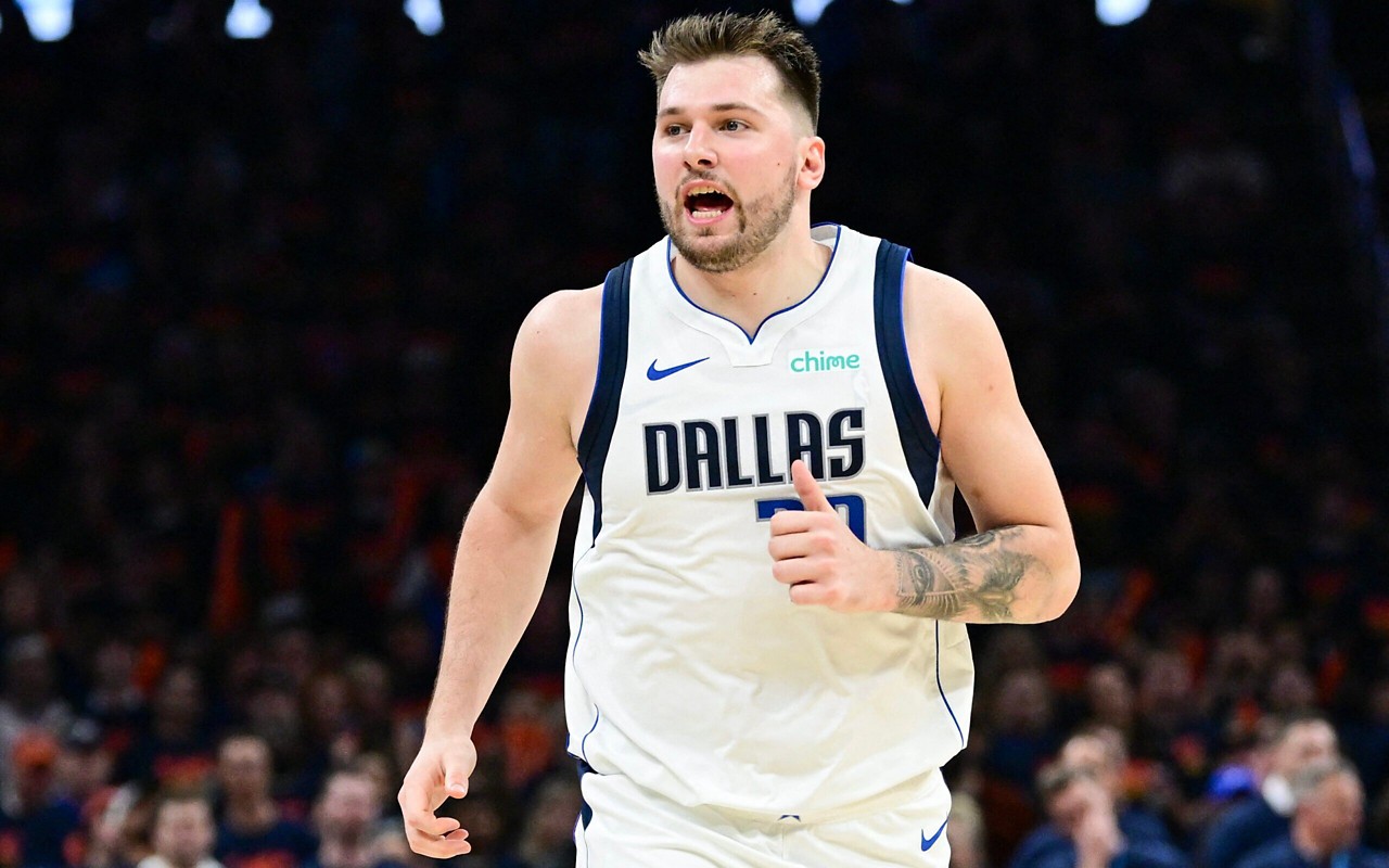 Luka Doncic foi trocado para o Los Angeles Lakers (Foto: Joshua Gateley / AFP)