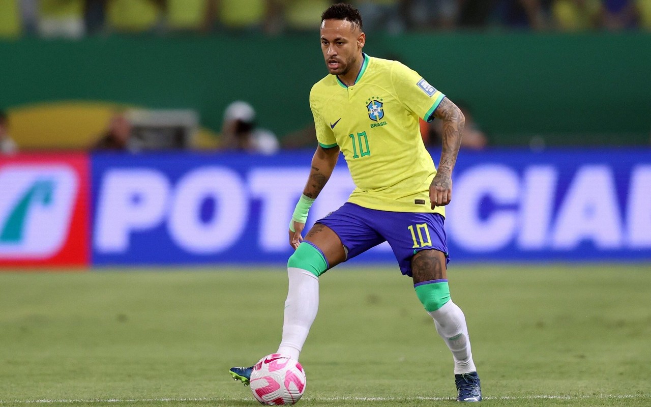 Neymar em ação pela Seleção Brasileira (Foto: Vitor Silva/CBF)
