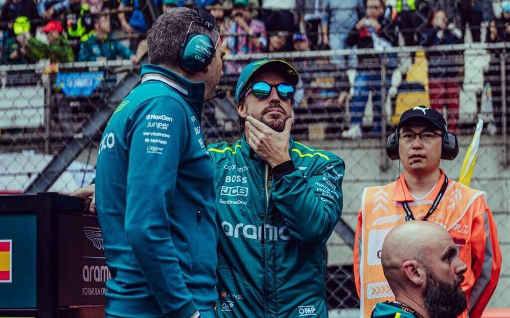 Fernando Alonso em ação pela Aston Martin na temporada 2024 da Fórmula 1. (AFP)