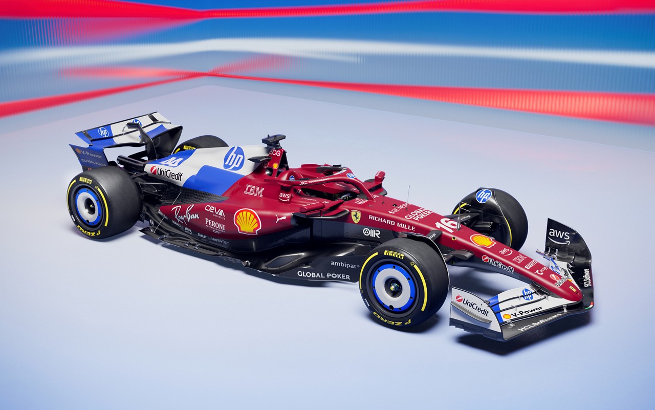 Pintura exclusiva da Ferrari para o Grande Prêmio de Miami de Fórmula 1 (Foto: Divulgação / Scuderia Ferrari)