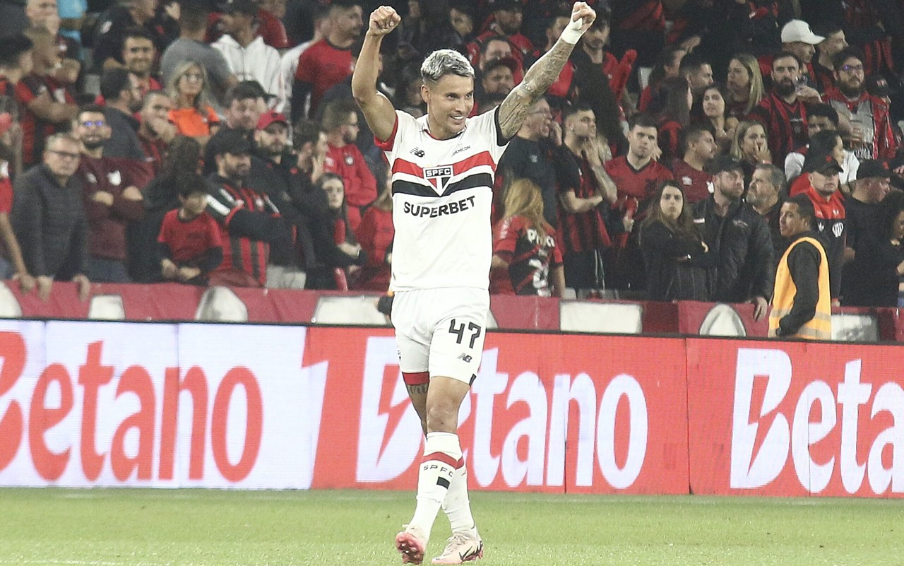 Ferreirinha tem atualmente 4 gols pelo São Paulo na temporada de 2025 (Foto: Gabriel Machado/AGIF)