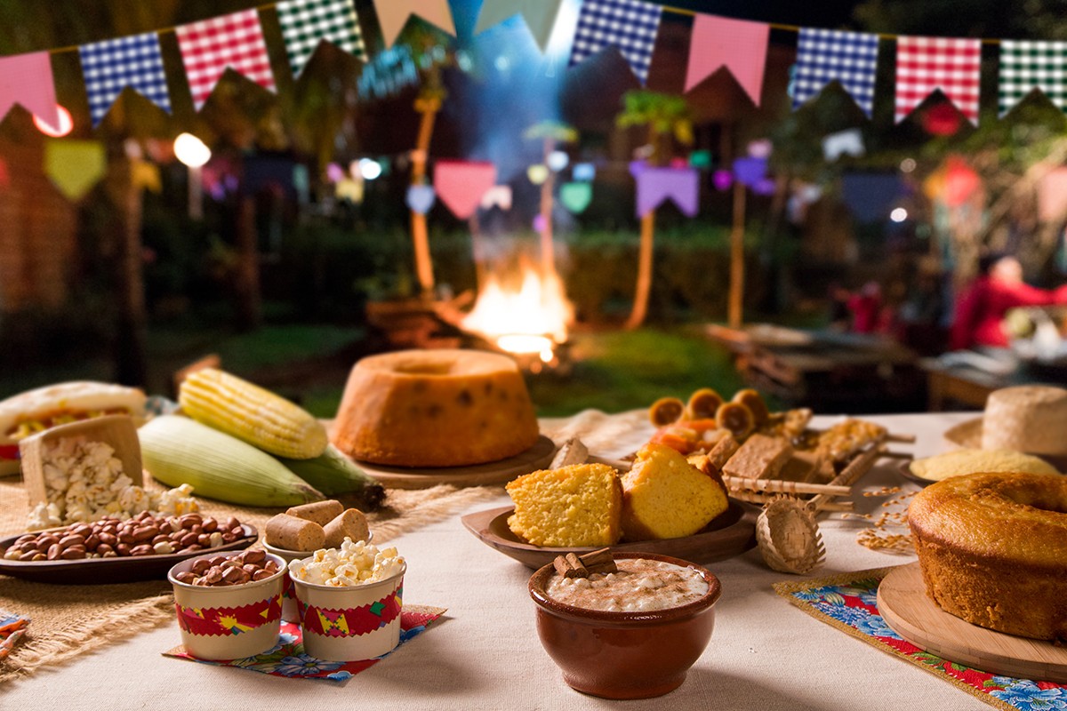 Table of brazilian festa junina.