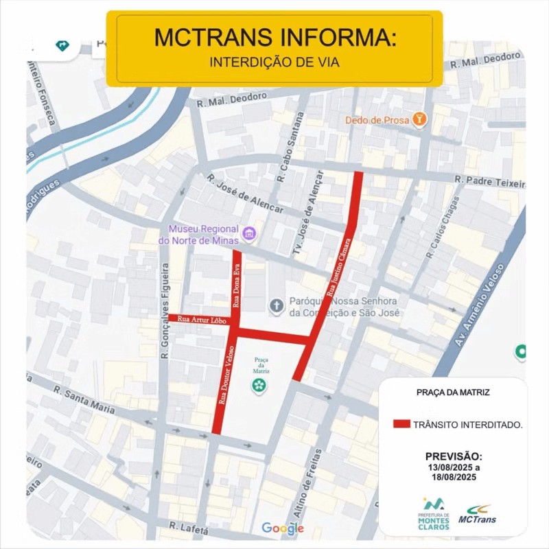 Festas de Agosto provocam mudanças no tráfego do Centro de Montes Claros