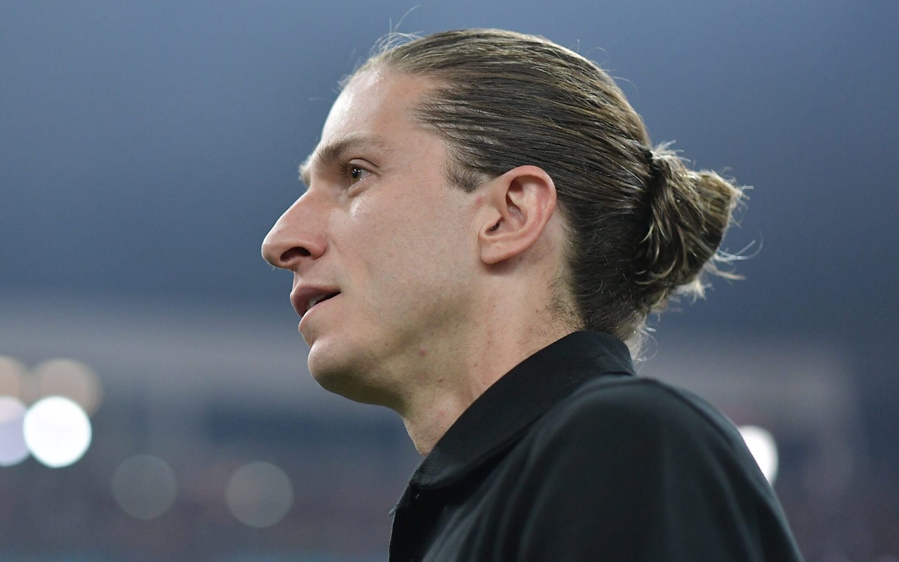 Filipe Luís no jogo entre Flamengo e Fortaleza (Foto: Thiago Ribeiro/AGIF)