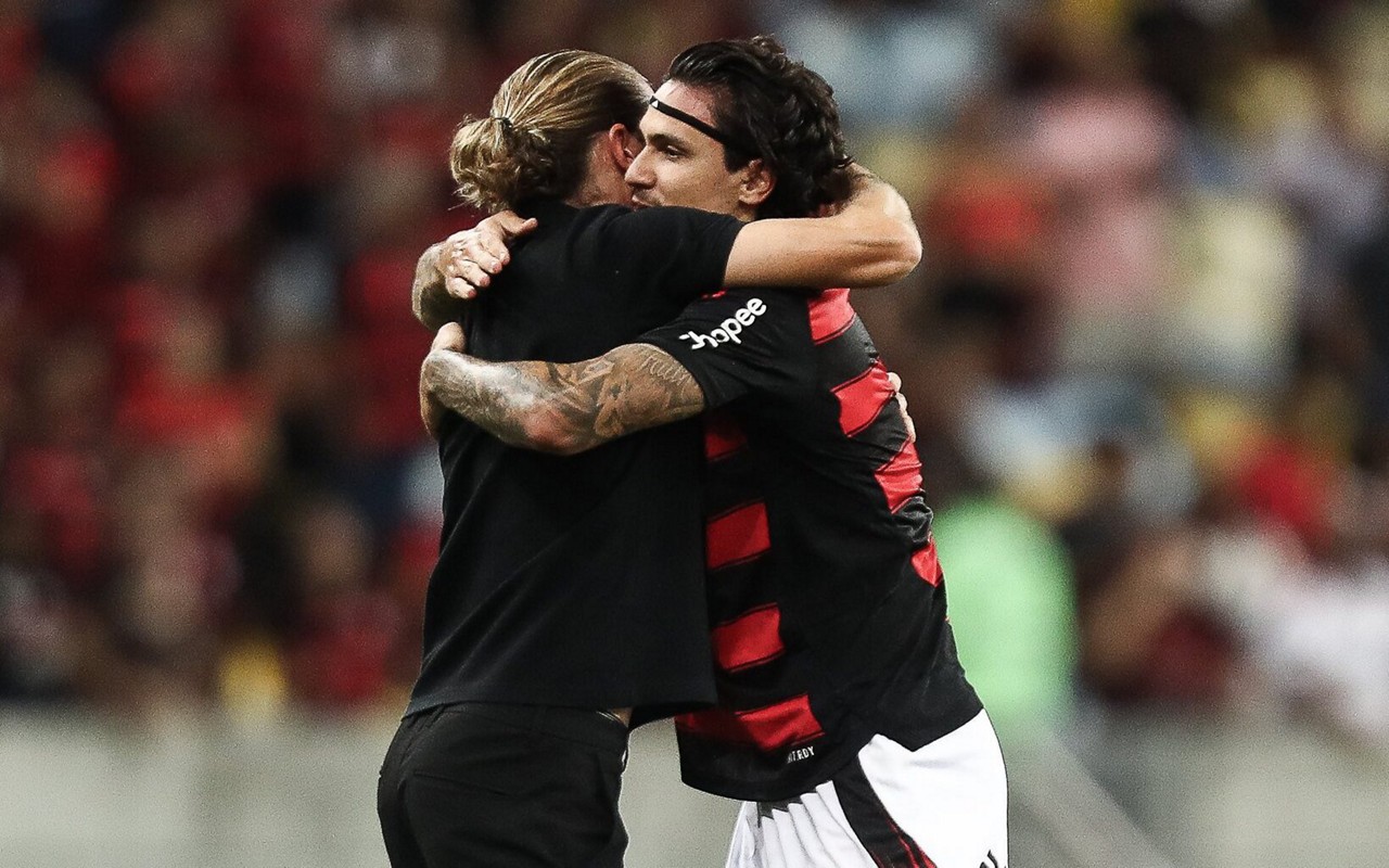 Filipe Luís colocou Pedro desde o início diante do Corinthians, e atacante fez dois (Foto: Gilvan de Souza / Flamengo)