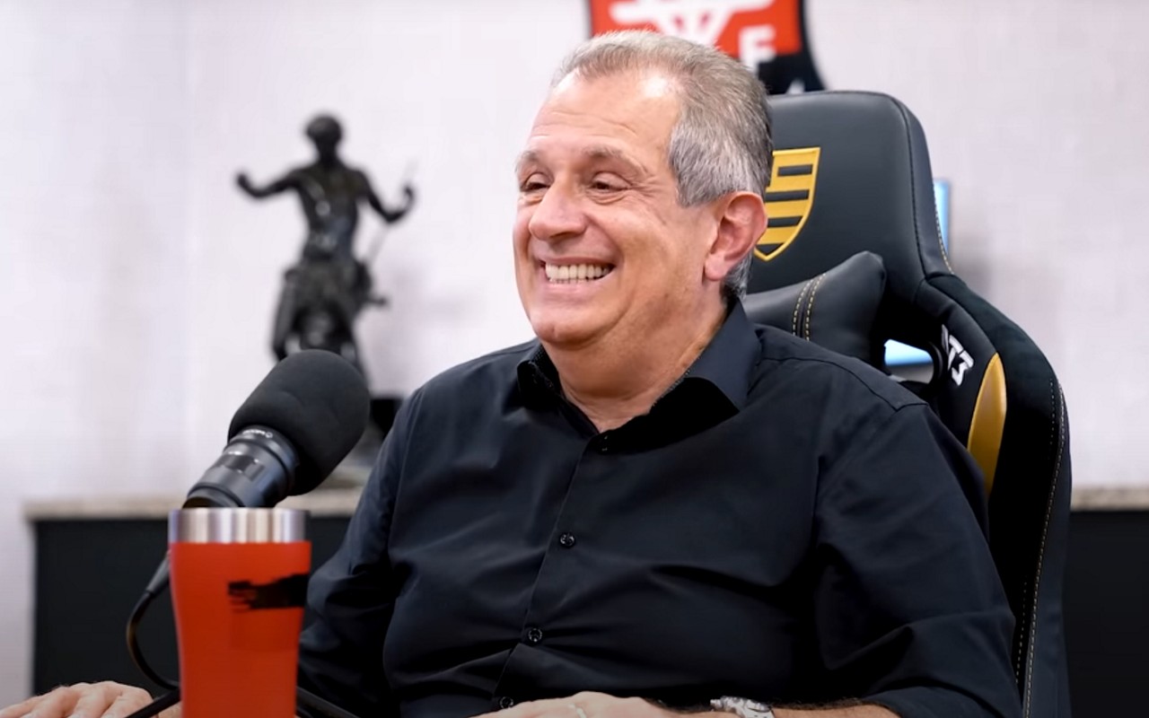 Presidente do Flamengol, Bap durante entrevista à Flamengo TV (Foto: Reprodução)