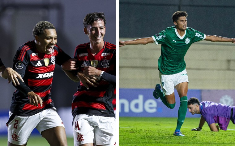 Flamengo e Palmeiras se enfrentam na final da Libertadores sub-20 (Fotos: Conmebol)