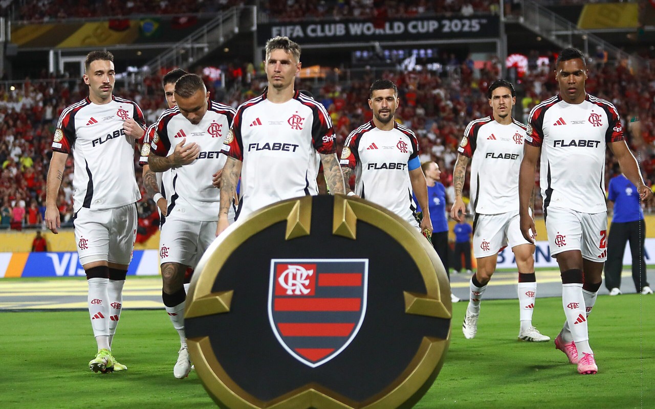 Jogadores do Flamengo no Mundial de Clubes (Foto: Gilvan de Souza/Flamengo)
