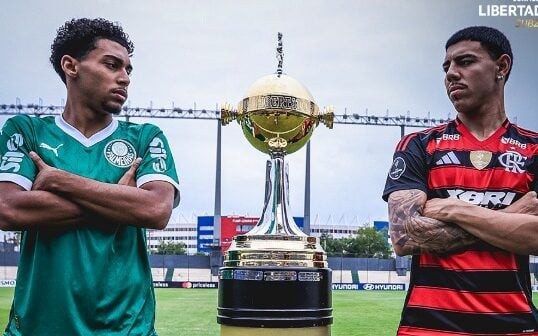 Libertadores sub-20 será disputada entre Palmeiras e Flamengo (Foto: Divulgação/X)