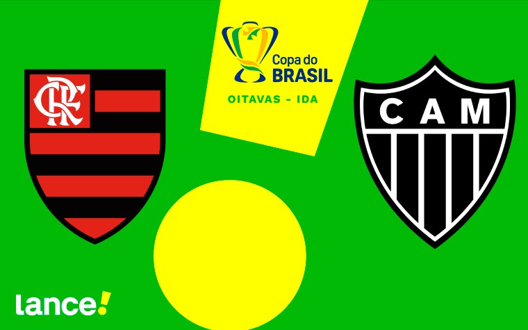 Flamengo e Atlético-MG se enfrentam pelas oitavas de final da Copa do Brasil (Arte: Lance!)