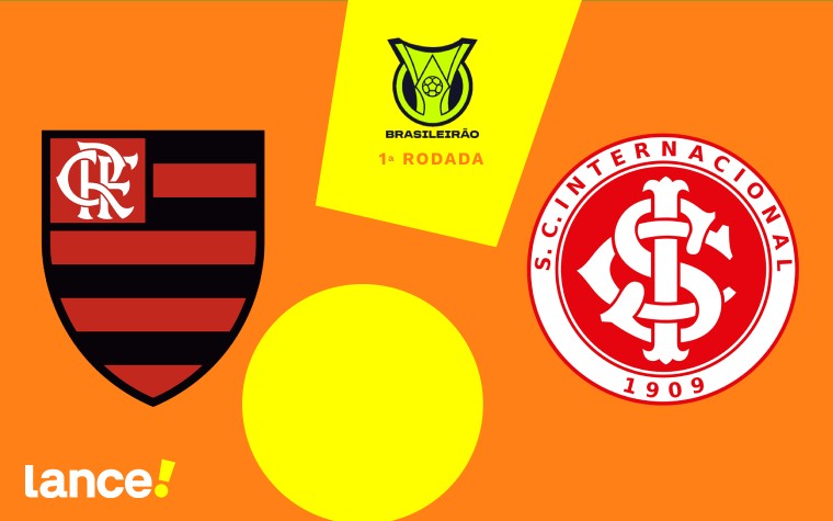 Confira todas as informações do duelo entre Flamengo e Internacional, válido pela primeira rodada do Brasileirão (Foto: Arte/Lance!)