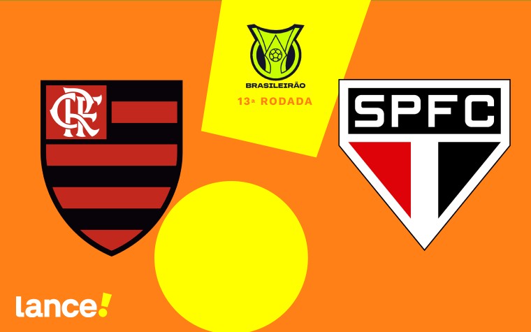 Flamengo e São Paulo se enfrentam pela 13ª rodada do Brasielirão (Arte: Lance!)
