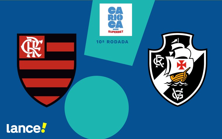 Flamengo e Vasco se enfrentam pela décima rodada do Campeonato Carioca (Arte: Lance!)