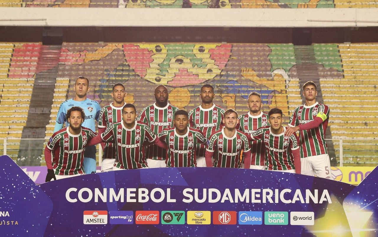 Time do Fluminense na Sul-Americana (Foto: Marcelo Gonçalves/FFC)