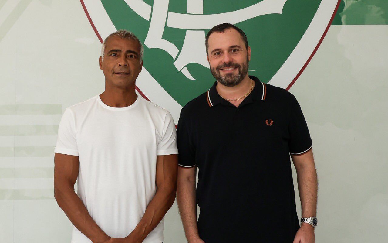 Presidentes de America e Fluminense. Romário e Mário Bittencourt (Foto: Marcelo Gonçalves/FFC)