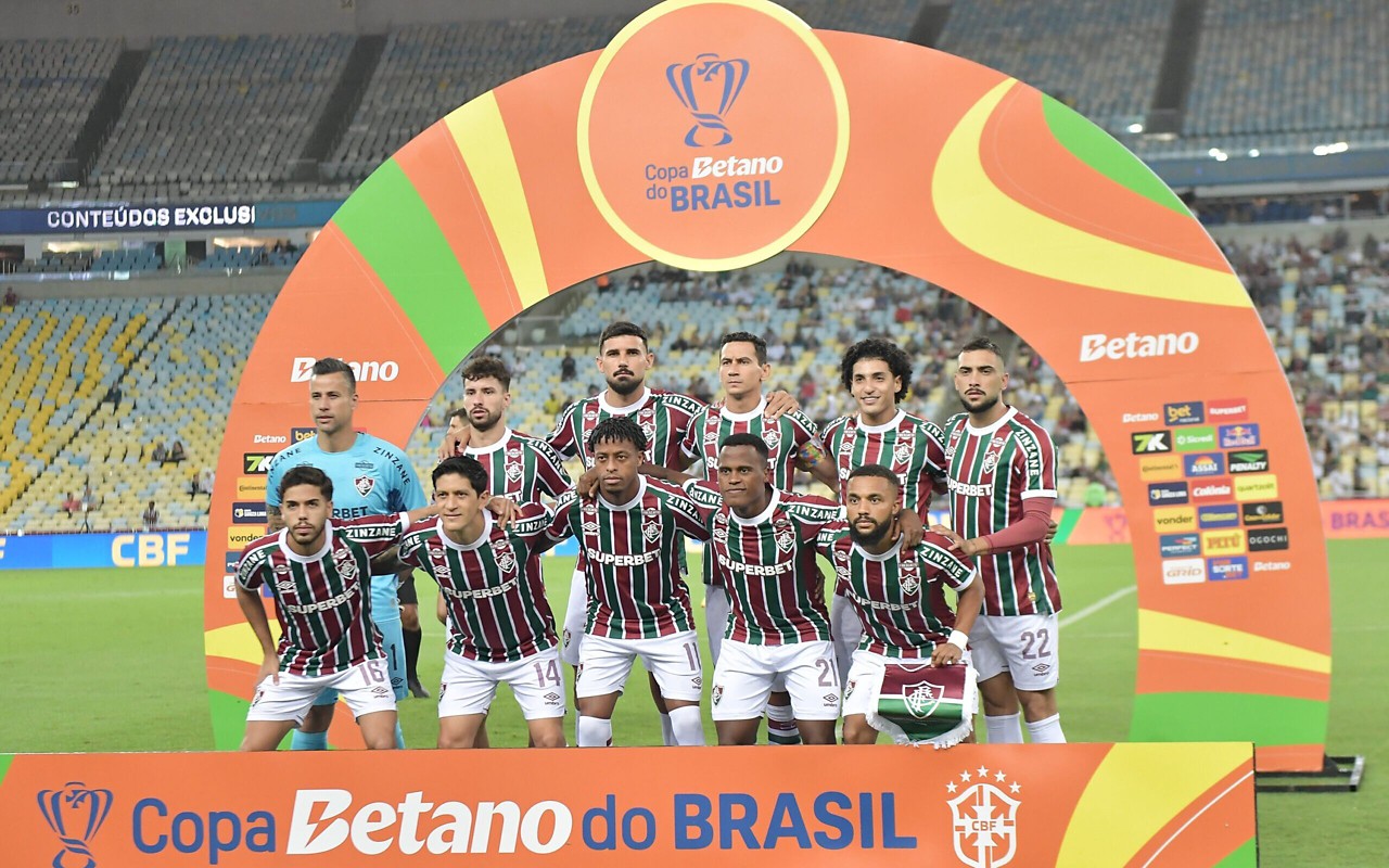 Time do Fluminense na Copa do Brasil (Foto: Thiago Ribeiro/AGIF)