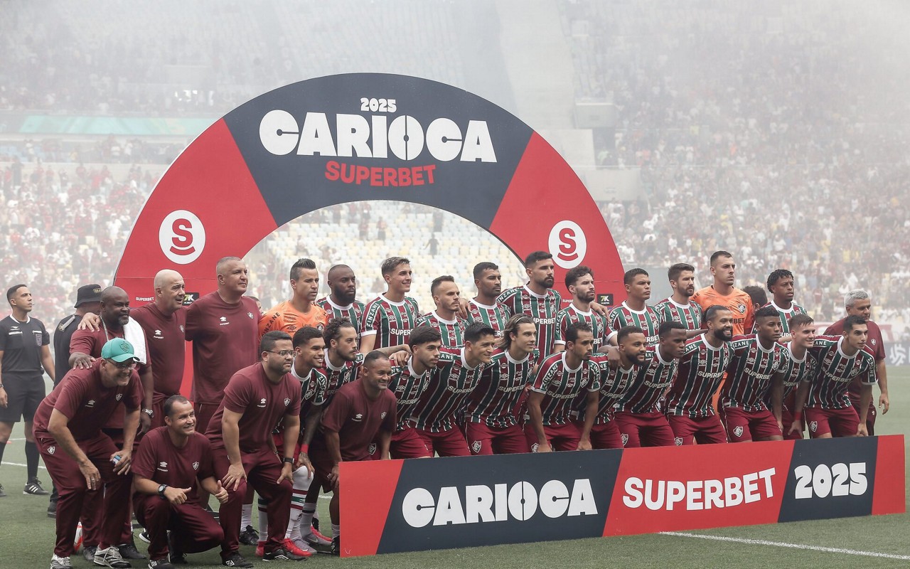 Time do Fluminense na final do Campeonato Carioca de 2025 (Foto: Lucas Merçon/FFC)