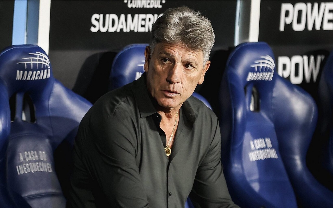 Renato Gaúcho durante duelo entre Fluminense e América de Cali, pelo jogo de volta das oitavas de final da Copa Sul-Americana (Foto: Lucas Merçon / Fluminense)