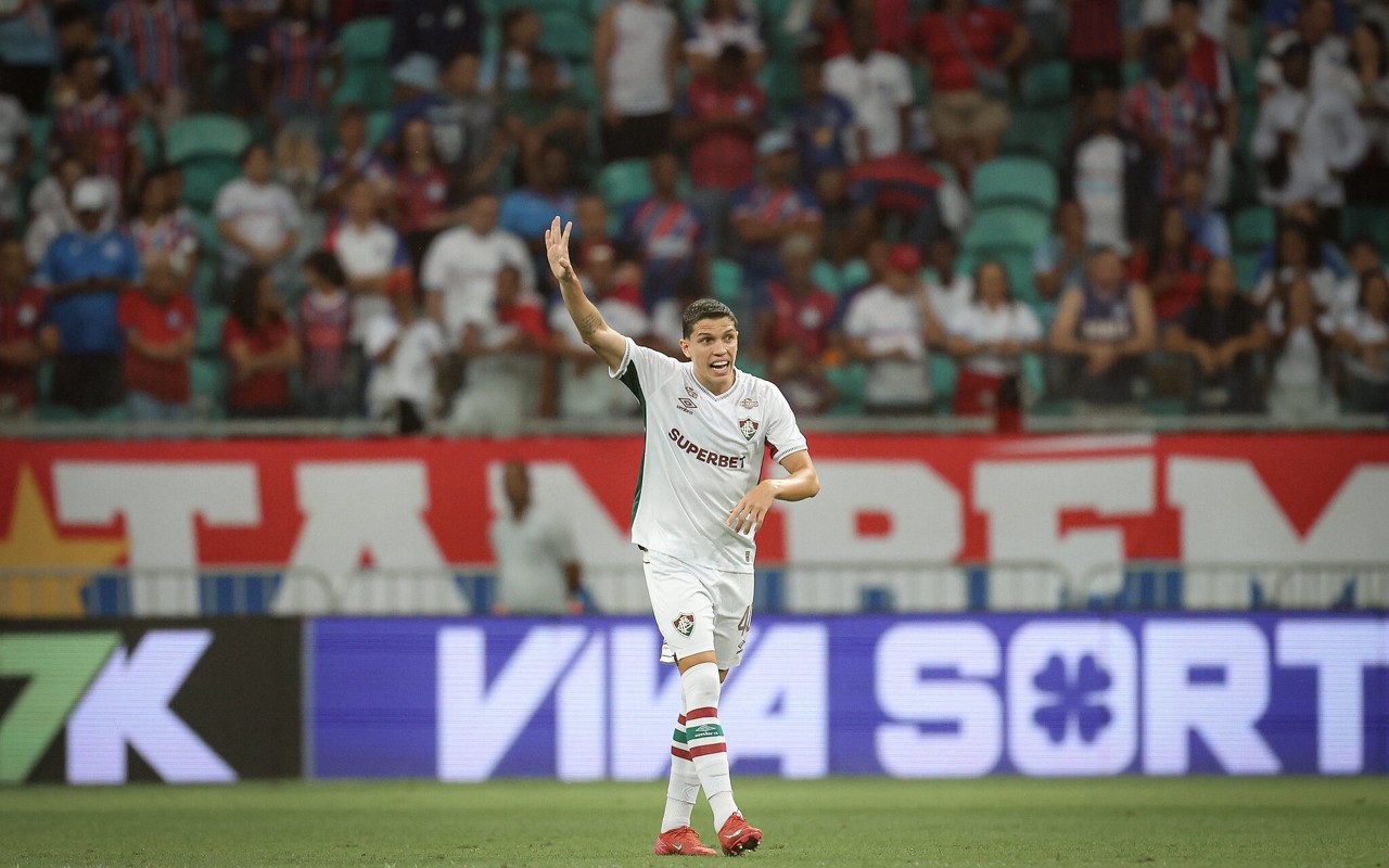 Davi Schuindt em campo pelo Fluminense contra o Bahia pelo Campeonato Brasileiro (Foto: Marcelo Gonçalves/FFC)