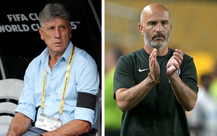 Renato Gaúcho e Enzo Maresca, respectivos técnicos de Fluminense e Chelsea (Fotos: AFP)