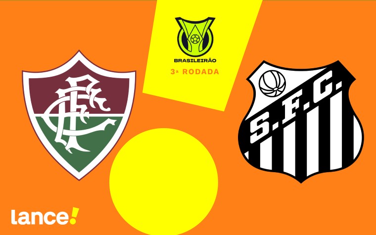 Fluminense enfrenta o Santos em jogo válido pela terceira rodada do Brasileirão 2025 (Arte: Lance!)