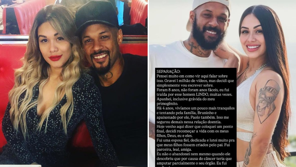 Andressa Marinho e Bruno Silva foram casados por 8 anos
