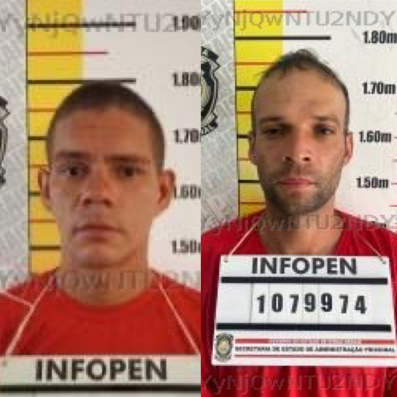 Bruno Pereira dos Santos (esq) e Rafael dos Santos Silva (dir) seguem foragidos