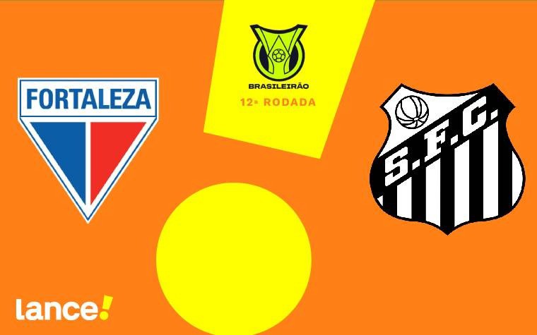 Fortaleza x Santos será nesta quinta-feira (12), às 19h30, no Castelão (Arte: Lance!)