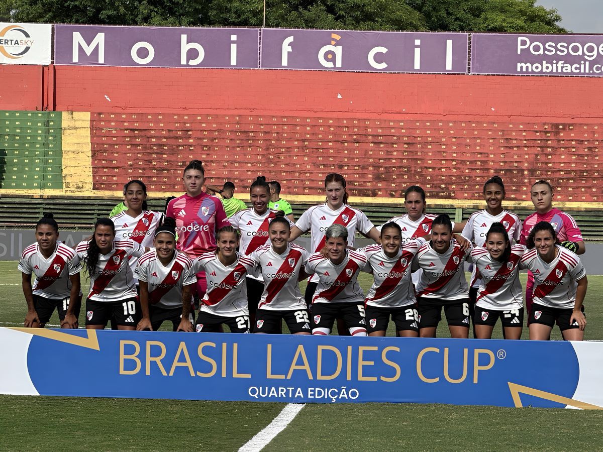 Jogadoras da equipe do River Plate durante a Ladies Cup