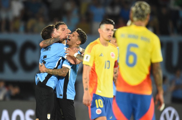 Uruguai, no desespero, chegou ao terceiro gol aos 55 minutos