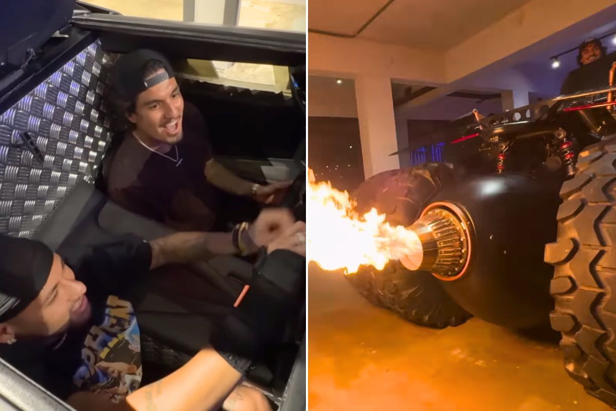 Neymar e Medina revivem dupla Batman e Robin na mansão do jogador