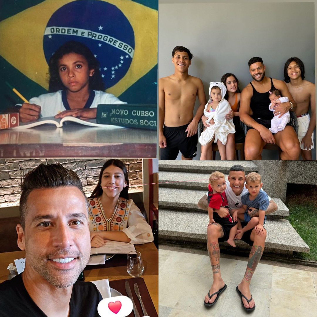 Jogadores celebram o dia das crianças com os filhos