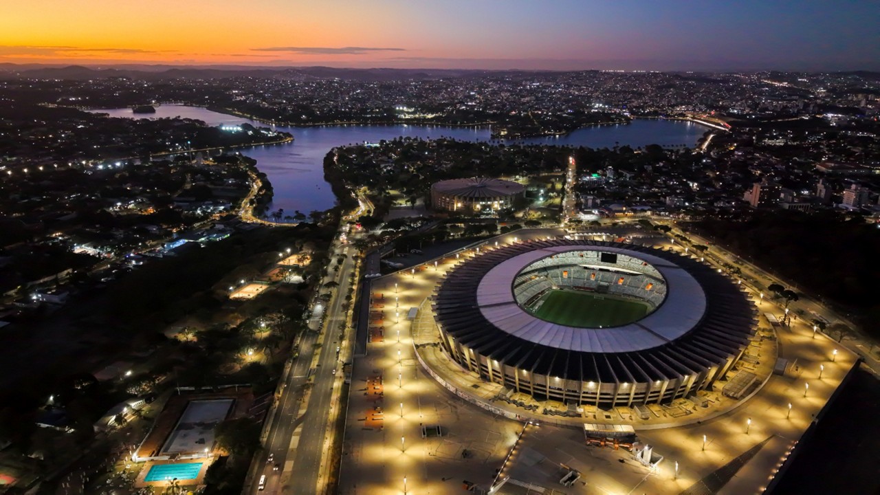 Foto aérea do estádio Mineirão