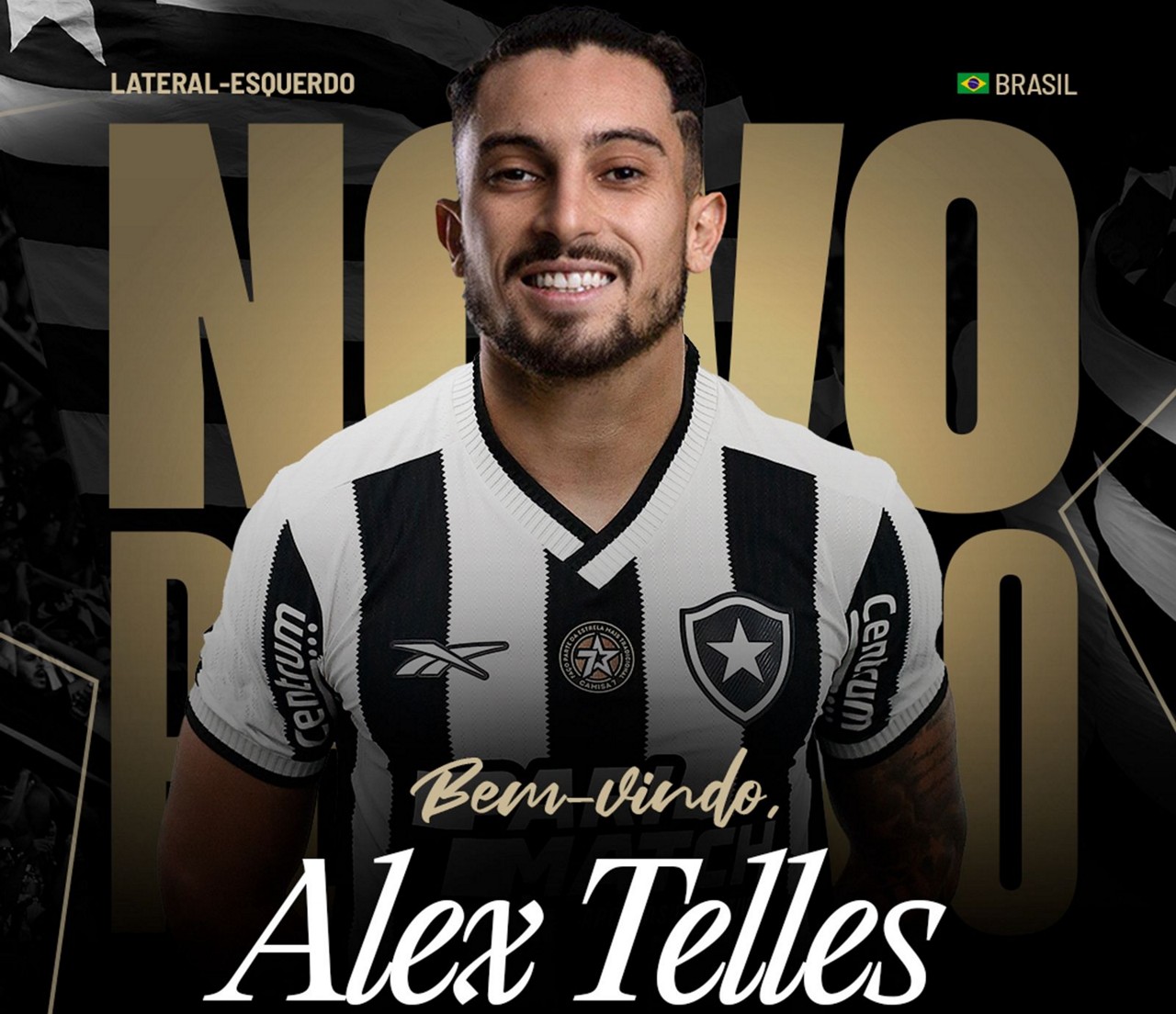 Botafogo oficializa a contratação do lateral-esquerdo Alex Telles
