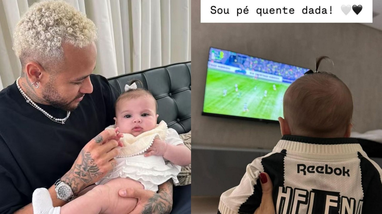 A menina Helena, filha de Neymar, apareceu nas redes sociais com a camisa do Botafogo