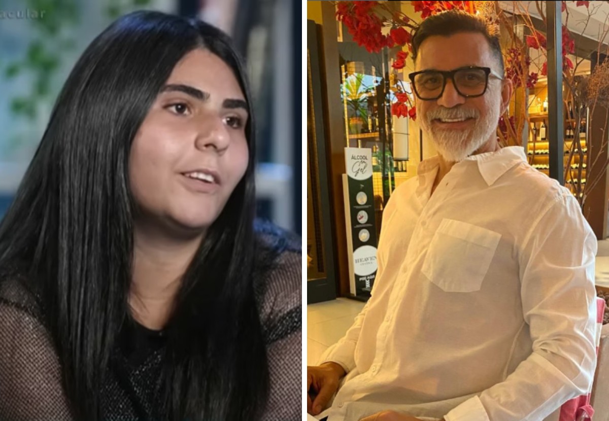 Victoria Valente e o pai Ricardo Rocha