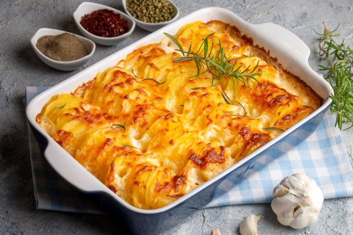 Batata gratinada cremosa